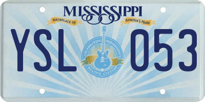 MS license plate YSL053