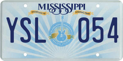 MS license plate YSL054