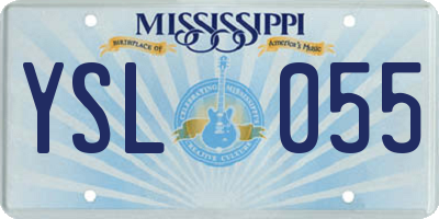 MS license plate YSL055