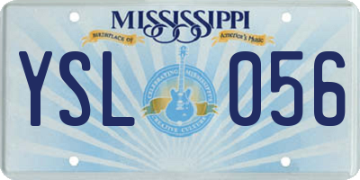 MS license plate YSL056