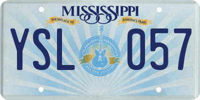MS license plate YSL057