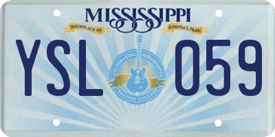 MS license plate YSL059