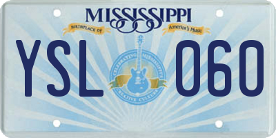 MS license plate YSL060