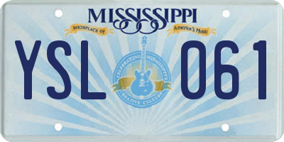 MS license plate YSL061