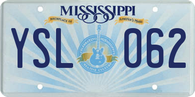 MS license plate YSL062