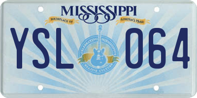 MS license plate YSL064