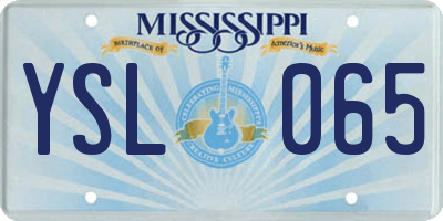 MS license plate YSL065