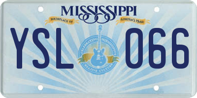 MS license plate YSL066