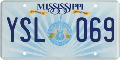 MS license plate YSL069