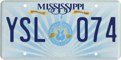 MS license plate YSL074