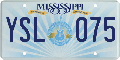 MS license plate YSL075
