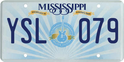 MS license plate YSL079