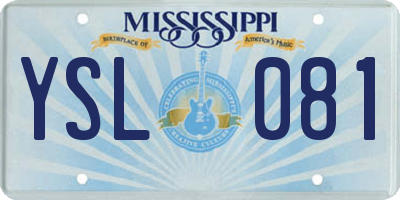 MS license plate YSL081
