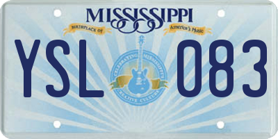 MS license plate YSL083