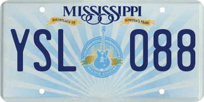 MS license plate YSL088
