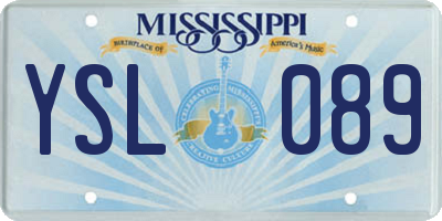 MS license plate YSL089