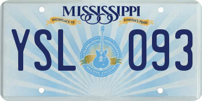 MS license plate YSL093