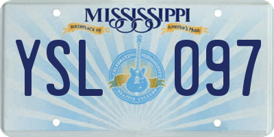 MS license plate YSL097