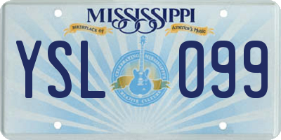 MS license plate YSL099