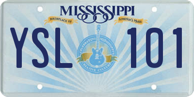 MS license plate YSL101