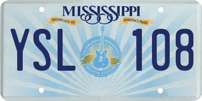 MS license plate YSL108