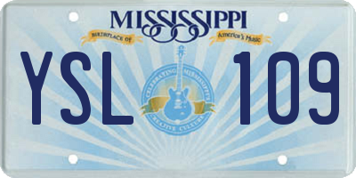MS license plate YSL109