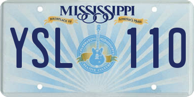 MS license plate YSL110