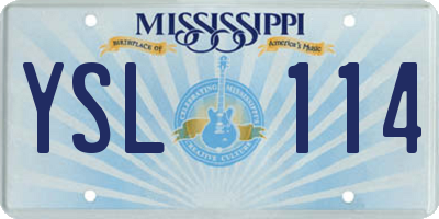 MS license plate YSL114