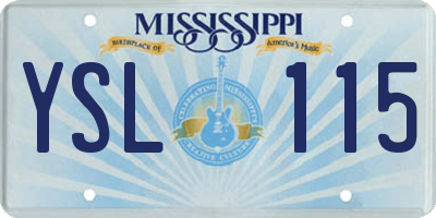 MS license plate YSL115