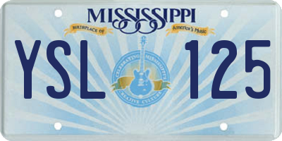 MS license plate YSL125