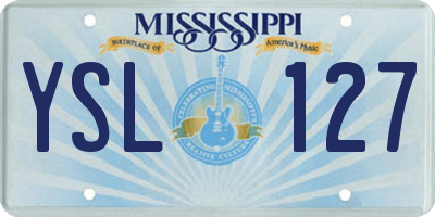 MS license plate YSL127