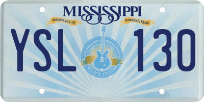 MS license plate YSL130