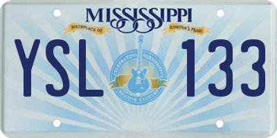MS license plate YSL133