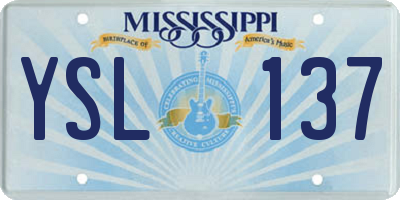 MS license plate YSL137
