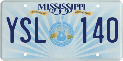 MS license plate YSL140