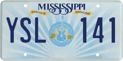 MS license plate YSL141