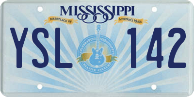 MS license plate YSL142