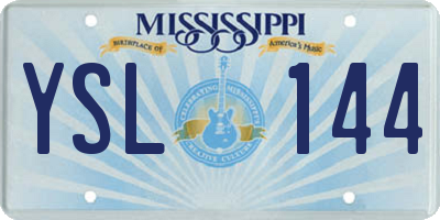MS license plate YSL144