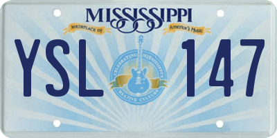 MS license plate YSL147