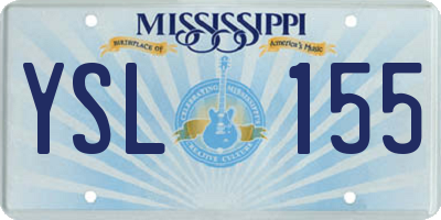 MS license plate YSL155