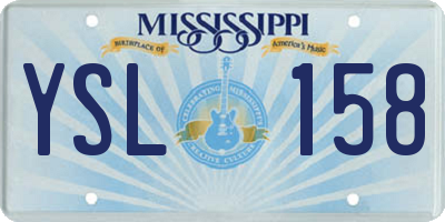 MS license plate YSL158