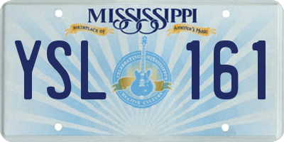MS license plate YSL161
