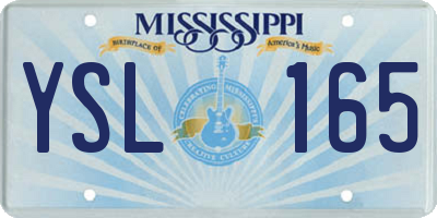 MS license plate YSL165