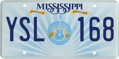 MS license plate YSL168