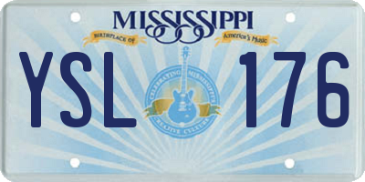 MS license plate YSL176