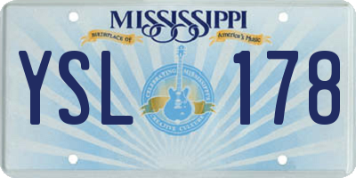 MS license plate YSL178