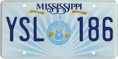 MS license plate YSL186