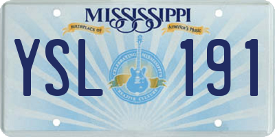MS license plate YSL191