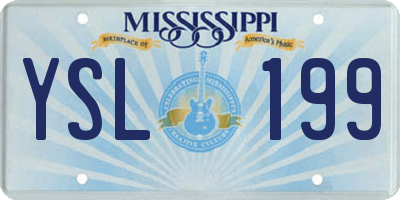 MS license plate YSL199