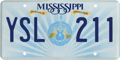 MS license plate YSL211